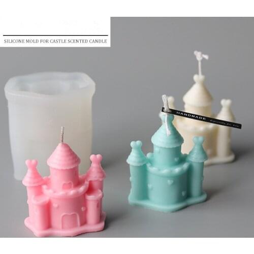 Castle candle silicone mold Korean style new building simulation mold DIY aromatherapy plaster candle mold