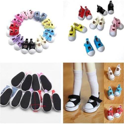1Pair 5cm Canvas Shoes For BJD Doll Girl Gift For Baby Gift Doll Accessories Birthday Gift
