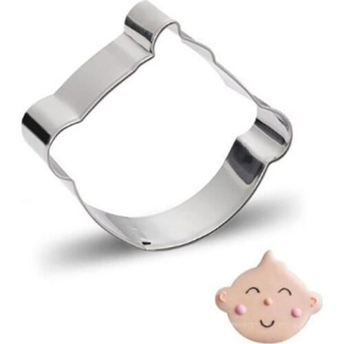 1pcs Newborn Baby Stainless Steel Cookie Cutter 100 days Banquet Biscuit Mold Cookware Fondant Cake Decorating Tool Pastry Shop