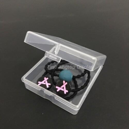 10pcs 5.4x5.4x2.2cm Square PP Plastic Good Quality Small Bead Storage Box Jewelry Case Display Head Rope Containers Clear