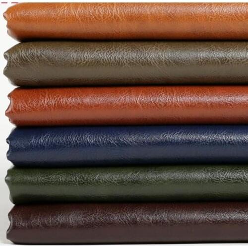 100*135cm Crazy Horse Eco Leather Fabric Thick Pu Vinyl Car Upholstery Sew Leather Bags Shoes Sofa Cover Cuero Metro Tecido