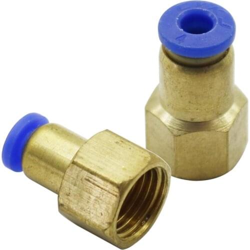 2 Pcs 4mm Outer Diameter Pipe Interface Straight Connector 1/8" 3/8" 1/2" 1/4" Female Thread Garden Couplings Pneumatic Fittings