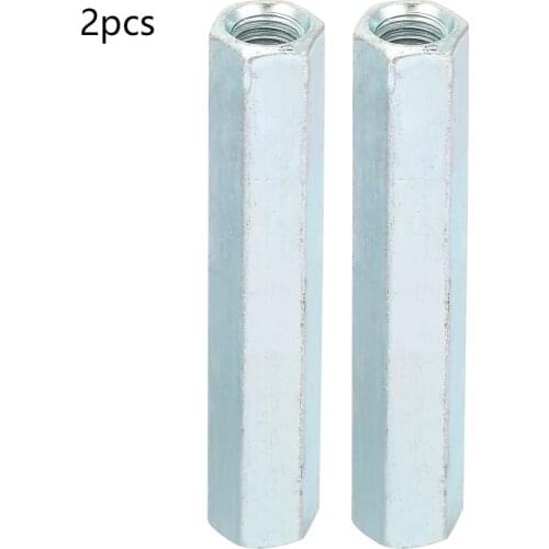 2Pcs M8 * 66 Long Rod Nuts Carbon Steel Coupling Hex Sleeve Nut Standoff Connection Thread nut Fastener tornillo Hot Sale