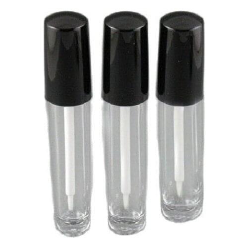 6ML 50pcs/lot DIY Empty Lip Gloss Tube, Clear Acrylic Liquid Lip Rouge Refillable Container, Makeup Tool