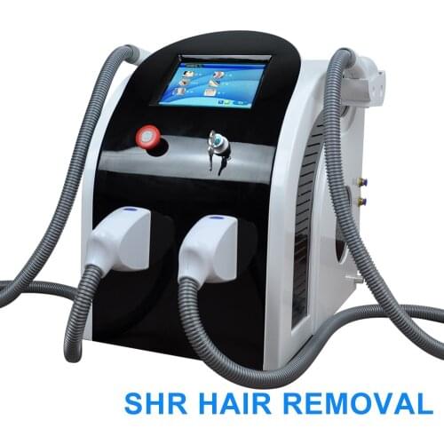 Double handle elight ipl shr super hair removal and skin rejuvenation machine