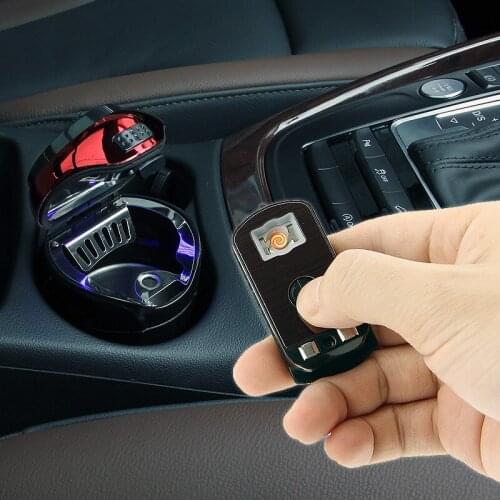 Car ashtray cigarette lighter with light and cover creative car interior car auto supplies N12D