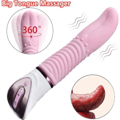Big Tongue Massager Female Masturbation Dildo Vibrators Oral Sex G Spot Clitoris Stimulator Massager Vagina Sex Toys For Women