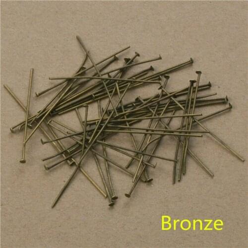 40 50mm Silver&Gold&Antique Bronze&Copper Flat Head Pins Findings Pin DIY Jewelry Making Jewelry Accessories