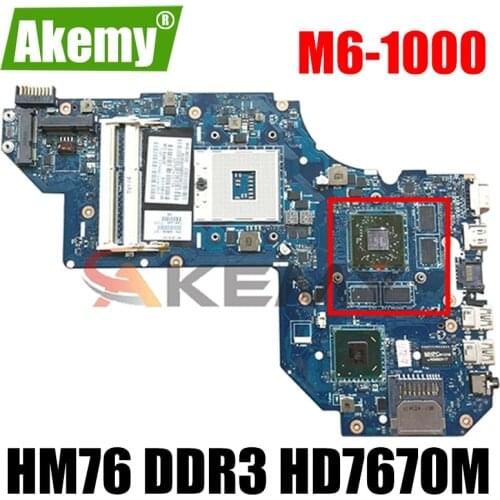 For HP Pavilion M6 M6-1000 laptop motherboard LA-8711P 698399-501 698399-001 HM76 DDR3 GPU HD7670M 100% test work