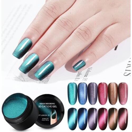 6 Colors Gel Nail Polish 5D Cat Eye Optical Chameleon Long Lasting DIY Semi Permanent Hybrid Varnishes Nail Art Glue Manicure