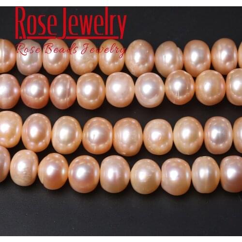 5A Quality 100% Real Natural Freshwater Cultured Gold Pearls Button-shaped Loose Beads 14'' Strand 7-8mm For Jewelry Making