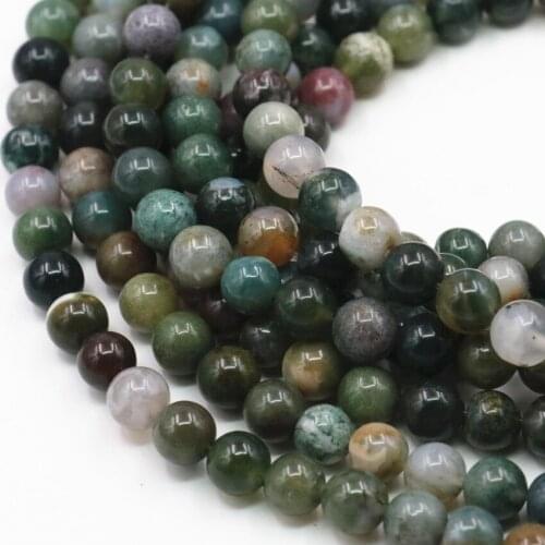Round Natural Stone Indian Agates Onyx 6 8mm 2PCS Wholesale Multicolor Carnelian Loose Beads for Jewelry Making Craft 15inchA379