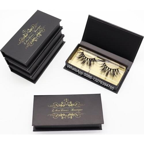 Lash Boxes Wholesale Eyelash Packaging Newest Empty Lash Case with Tray 25mm Mink Lash Boxes Packaging Crisscross Eyelashes