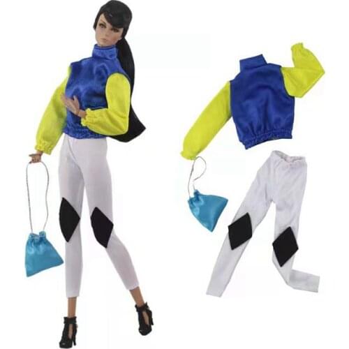Fashion Shirt Pants Sportswear Gym 1/6 BJD Clothes for Barbie Doll Outfits Fitness Tracksuits Casual Top Trousers 30cm Accessory
