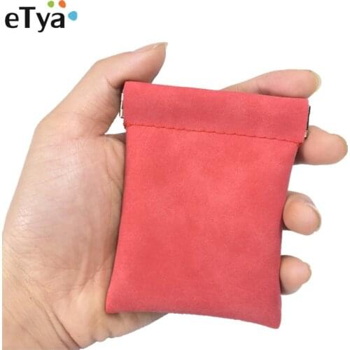 ETya Fashion Women Men Scrub Wallets With CoinBag Pu Leather Small Coin Purse Kid Money Key Coin Holder Bag Pouch
