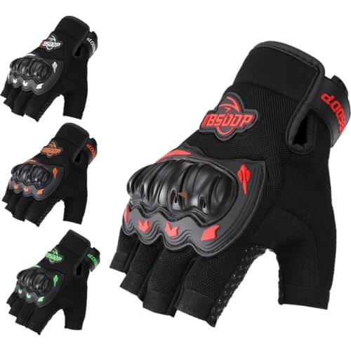 Motorcycle Gloves Half-Finger Motorbike for Climbing Hiking Cycling Rubber Outdoor Slow Earthquake Non-slip Men’s Glove