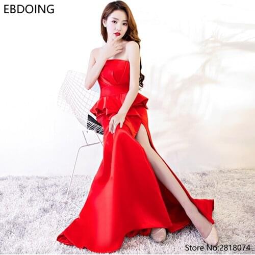 Charming Mermaid Formal Dress Boat Neck Plus Size Custom Made Newest Evening Dress Women Fromal Party Gown Long Robe De Soiree