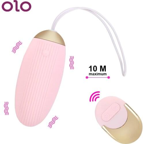 OLO 10 Frequency Couples Remote Control Dildo G-spot Massager Clitoris Stimulator Double Head Vibrating Eggs Sex Toys for Women