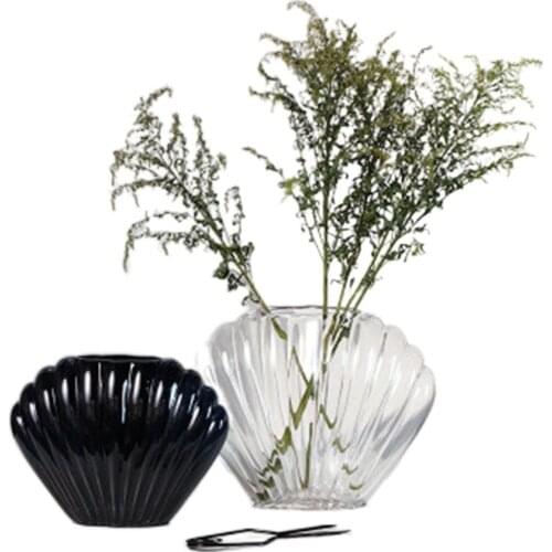Ordic Style Creative Transparent Shell Vase Living Room Hydroponics Flower Arrangement Home Decor A2785