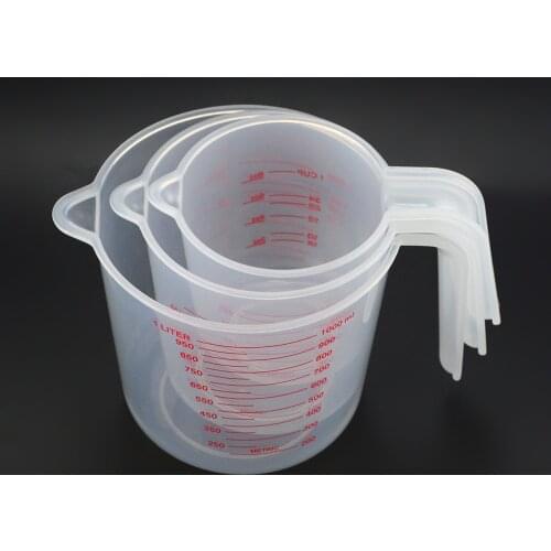 250/500/1000ML Plastic Measuring Cup Jug Pour Spout Surface Kitchen Tool Supplies Quality cup with graduated quality Kitchen