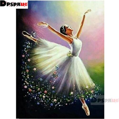 Dpsprue Full Square/Round Diamond Painting Cross Stitch Diamond Ballet girl 3D Embroidery DIY 5D Moasic Home Decor Gift Pu107