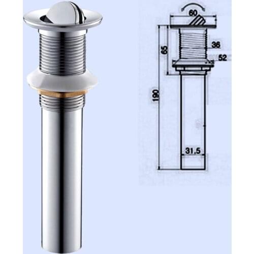 Bathroom Basin Sink Pop Up Drain Brass with/without Overflow Chrome Toilet Bath Drainer Sink Waste Drainer Bathroom