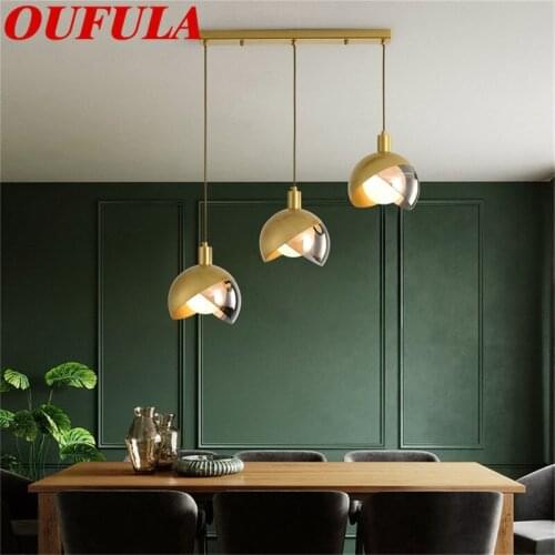 WPD Modern Pendant Lights Copper LED Fixture Home Creative Decoration Suitable For Restaurant Dining Room