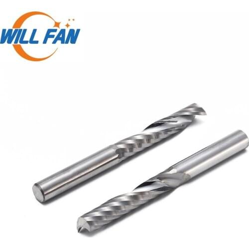 Will Fan 3.175mm One Spiral Flute Bits For CNC Rouer A Series Bit Milling Cutter MDF Acrylic Aluminum Model Board 5 PCS/lot