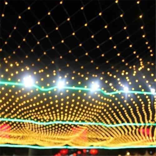 1.5m 96leds AC 220V Outdoor Fishing Net Light String Starry Christmas Garden Decoration Fairy Lights Garland Holiday Lighting