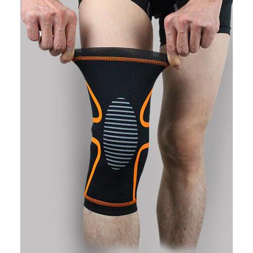 1PC Sports Kneepad Men High Pressure Elastic Knee Pads Support Fitness Basketball Volleyball Brace Knee Protector Sleeve