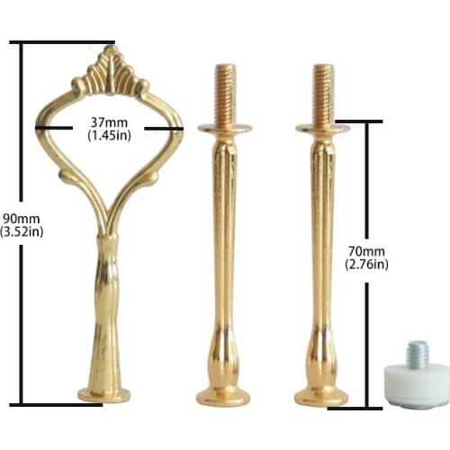 10pcs Wedding 3 Tier Cupcake Gold Silver Cup Mini Crown Shape Wholesale Decorating Supply Cake Stand Rods