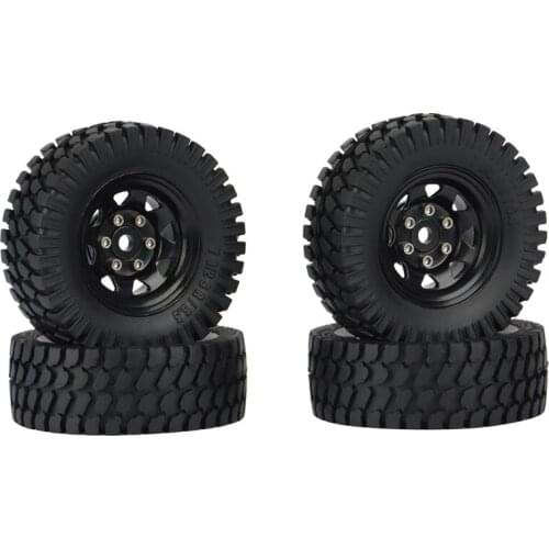 4PCS 1.55 Metal Beadlock Wheel Rim Tire Set For 1/10 RC Crawler Car Axial Jr 90069 D90 TF2 Tamiya CC01 LC70 MST