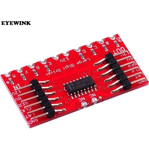 TPIC6C596 8-bit shift register 7-segment displays 7-segment LED