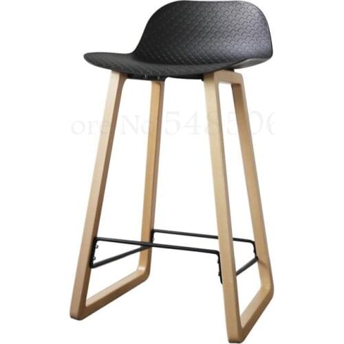 900 Nordic Beech Solid Wood Bar Chair Bar Stool Bar Stool Bar Chair Creative Modern Minimalist Home Back High Stool