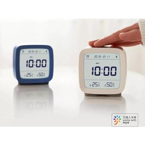 Xiaomi Cleargrass Bluetooth Alarm Clock smart Control Temperature Humidity Display LCD Screen Adjustable Nightlight