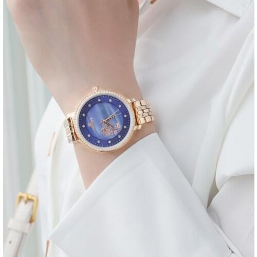 Luxury Brand New NAVIFORCE Original Creative Flower Design Womens Quartz Watches Fashion Clock Dress Lady Watch Zegarek Damski