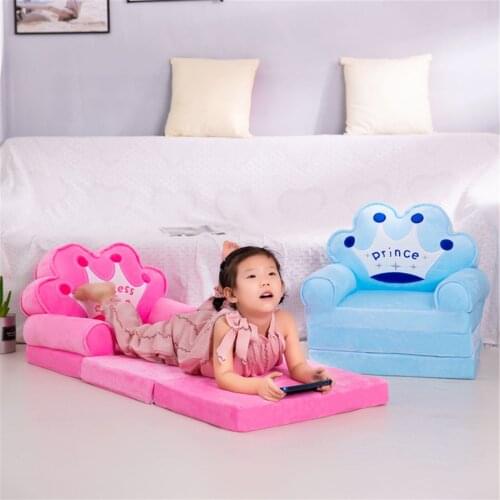 Kid Bedroom Floor Bed Mat Armchair Sofa Little Price Pricess Throne Crown Chair Cute Cartoon Animal Armchair