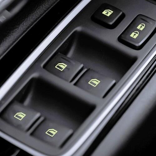 LEEPEE Car Door Window Lift Window Button Sticker For Mitsubishi ASX Outlander 2013 2016 201 Car Sticker Car Styling Luminous