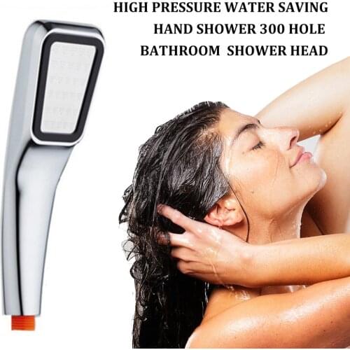 HOT 300 Hole Pressurized Shower Square Shower Head Water Saving Shower Head Bathroom ABS Handheld Shower Head