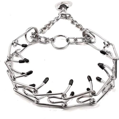 Metal Pet Chain Dog Collar Training Prong Adjustable Pinch Dog Collars Pet Choke Collars For Medium Large Dogs