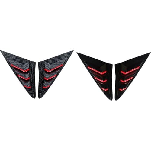 Rear Side Window Louvers Air Vent Cover Stickers, for Honda Civic Hatchback 2016-2021 Window Blinds Trim