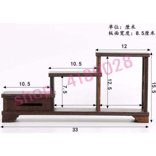 Natural chicken wing wood, BBK style (small size), solid wood curio shelves, ornament pendulum rack