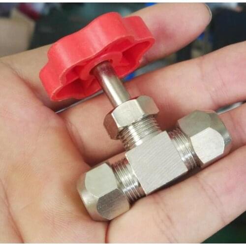 Tube OD 8mm Nickel-Plated Brass Plug Needle Valve