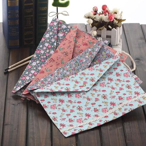 1 PC Elegant Documents File Bag Of New Cute Floral A4 Cloth Art Press File Bag Folder Stationery School Office Escolar Papelaria