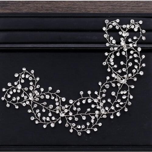 Charm Butterfly Headbands Pearl Wreath Long Bridal Hairbands Headdress Wedding Hair Accessories Bride Tiara Headpiece