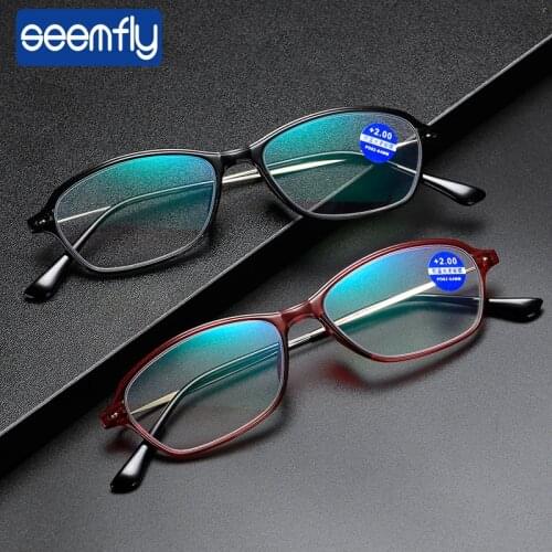 Seemfly Mens and Womens Reading Glasses Anti blue light presbyopic glasses Spectacles +100 +150 +200 +250 +300 +350 +400