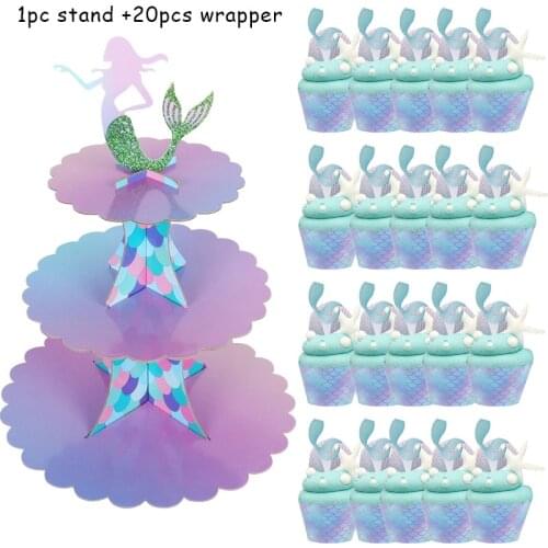 Ocean Mermaid Cake Topper Sea Horse Cake Balloons Birthday Disposable tableware Kids baby shower for Wedding Dessert Decor Ballo