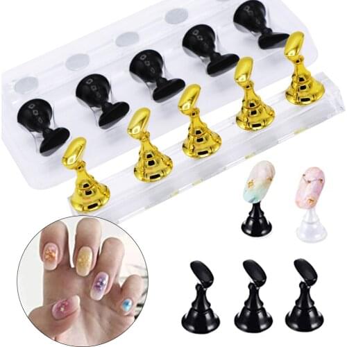 Straight Nail Art Practice Display Stand False Nails Decoration Holder UV Gel Showing Shelf Training Manicure Tools