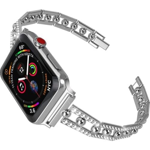 Apple Diamond One Bead Watchband Se / 6/5/4/3/4/1Iwatch Stainless Steel Band 38mm 40mm / 42mm 44mm Universal Iwatch Wristband