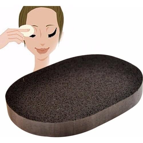 3 Pcs /lot Natural Soft Cosmetic Puff Black Bamboo Sponge Beauty Facial Wash Cleaning Cosmetic Puff Charcoal Black -30